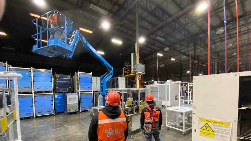 Trabajo en altura para cableado estructurado